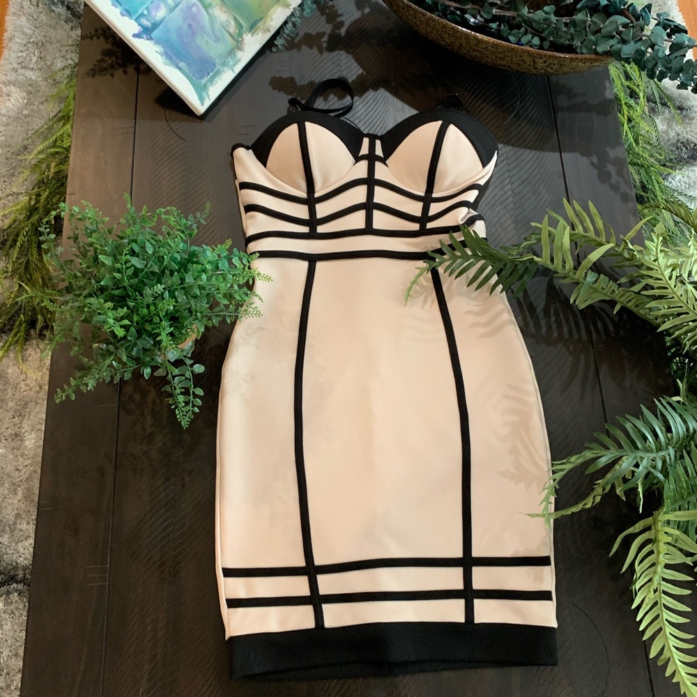 Corset blush dress.